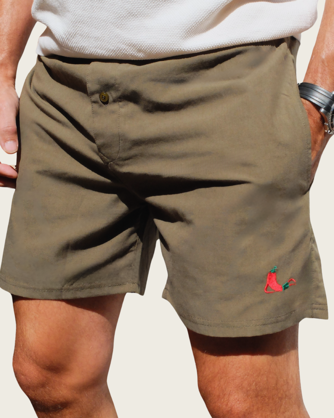 Boxer with pockets - Olive Green